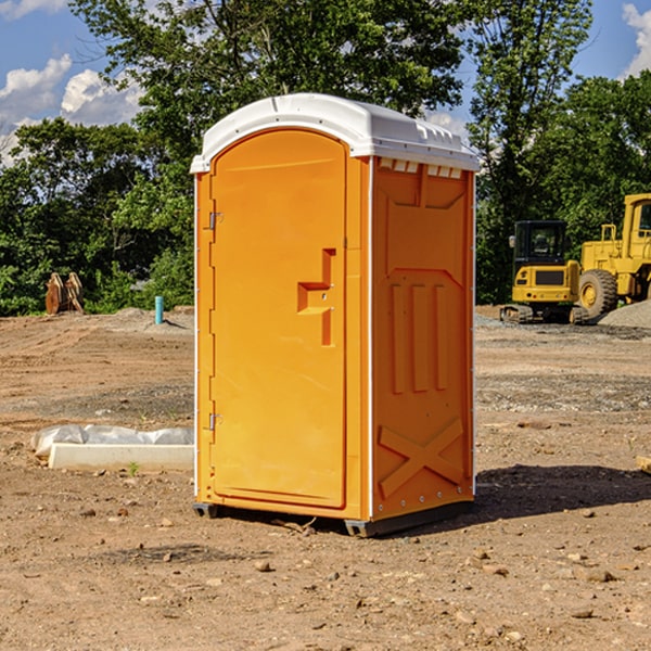 how often are the portable toilets cleaned and serviced during a rental period in Gonzales